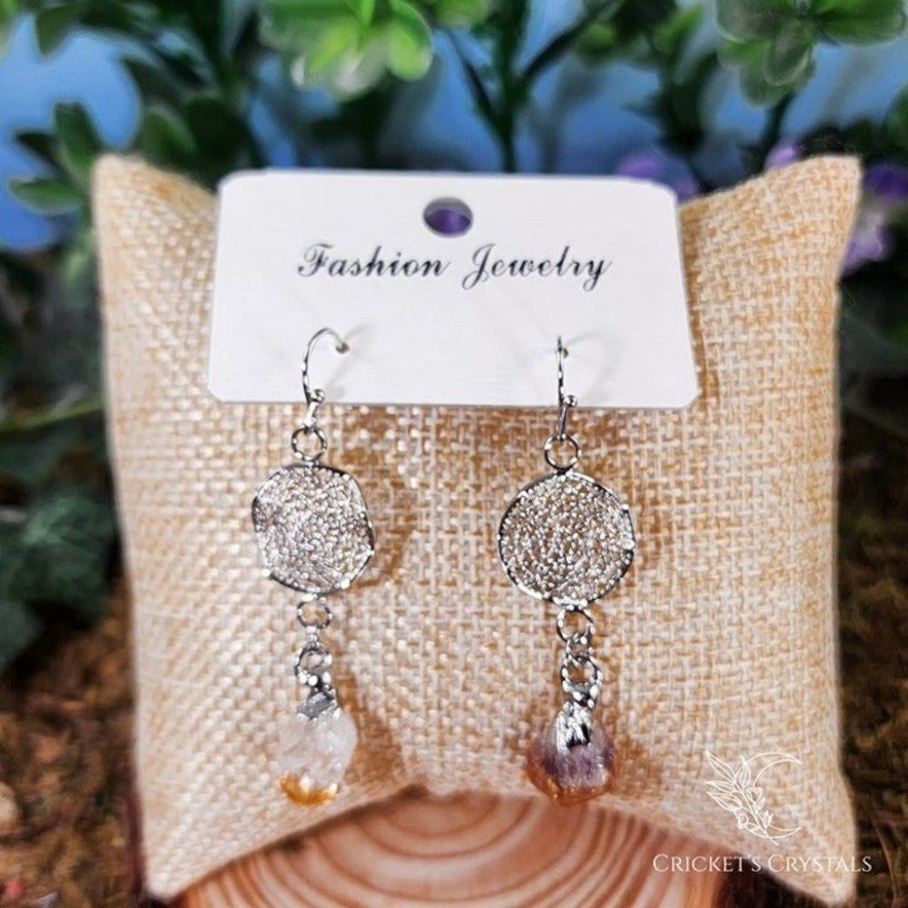 Citrine Dreamcatcher Earrings #13